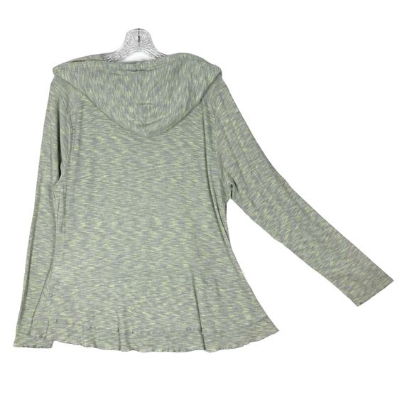 CALVIN KLEIN Hoodie Womens 3X Plus Size Performance Heathered Ruched Lettuce Hem - Picture 2 of 11